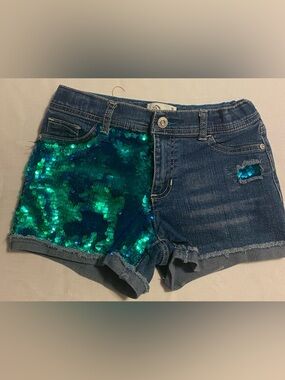 Jordache Sequin Jean Shorts Girls Size 12